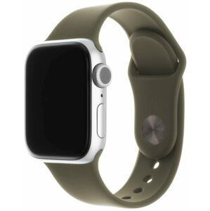 FIXED silikonový řemínek pro Apple Watch 42/44/45/49mm, 2 velikosti, olivová - FIXSST-434-OL