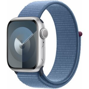 Apple Watch Series 9, 41mm, Silver, Winter Blue Sport Loop - MR923QC/A