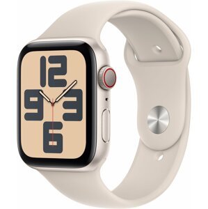 Apple Watch SE 2023, Cellular, 44mm, Starlight, Starlight Sport Band - S/M - MRGU3QC/A