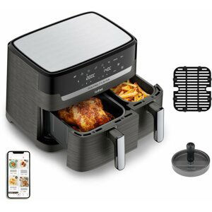 Tefal Dual Easy Fry & Grill 8,3 l černá - rodinná velikost EY905B10, Horkovzdušná fritéza - EY905B10