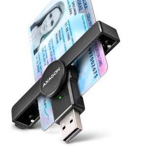 AXAGON CRE-SMPA, USB-A PocketReader čtečka kontaktních karet Smart card (eObčanka) - CRE-SMPA