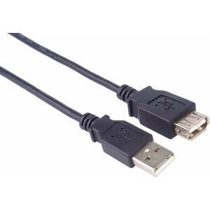 PremiumCord USB 2.0, A-A prodlužovací - 0,5m, černá - kupaa05bk