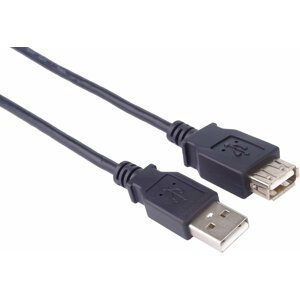 PremiumCord USB 2.0, A-A prodlužovací - 3m, černá - kupaa3bk