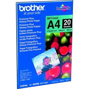 Brother Foto papír BP71GA4, A4, 20 ks, 260g/m2, lesklý - BP71GA4