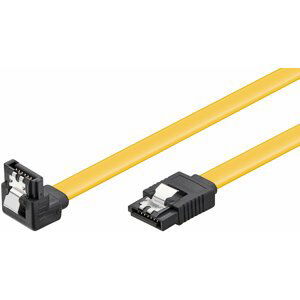 PremiumCord kabel SATA 3.0 kov.západka, 90°, 0,7m - kfsa-15-07