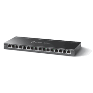 TP-Link 16Port Gigabit Desktop Switch with 16Port PoE+ 16x Gigabit PoE+ Ports 802.3at/af 120W PoE Power Desktop Steel Ca; TL-SG116P