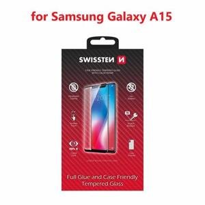 Swissten sklo full glue, color frame, case friendly pro Samsung Galaxy A15 černé; 54501847