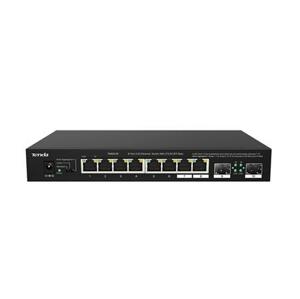 Tenda TEM2010F - 8x 2.5G RJ45 + 2x 2.5G SFP port, VLAN, MAC 16K, ochrana 6kV, propustnost 50 Gb s; TEM2010F